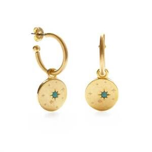 NEW AMANO STUDIO women's estrella hoops earrings in turquoise